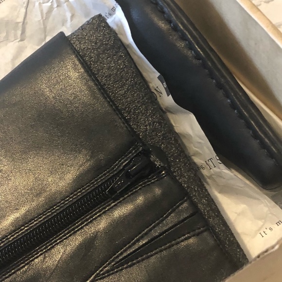 ECCO BLACK LEATHER ZIPPER BOOTS (39) NIB - Picture 16 of 16